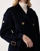 Elisabetta Franchi палто дамско от вълна тъмносиньо CP02D66E2