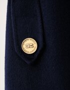 Elisabetta Franchi палто дамско от вълна тъмносиньо CP02D66E2