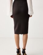 Elisabetta Franchi пола тип молив с вискоза кафява GK28B66E2