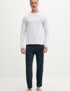 Fila пижама от две части мъжка от памук сива FPS1244