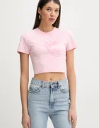 Fiorucci Памучна тениска Cupid Print Cropped T-Shirt