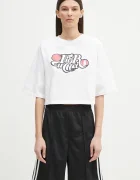 Fiorucci Памучна тениска Curly Lollipop Logo Cropped Padded