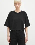 Fiorucci Памучна тениска Logo Label Cropped Padded