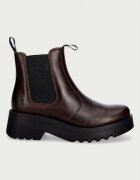 Fly London боти челси дамски от кожа MEDI789FLY кафяви P144789018