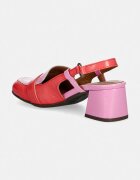 Fly London Кожени обувки с дебел ток PEMY456FLY в розово с дебел ток с отворена пета P145456001