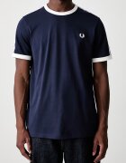 Fred Perry тениска мъжка от памук тъмносиня M4620