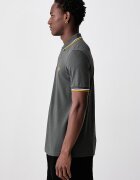 Fred Perry тениска с яка мъжка от памук зелена M3600