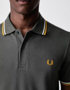 Fred Perry тениска с яка мъжка от памук зелена M3600