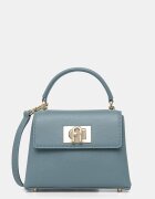 Furla структурирана чанта дамска от кожа тюркоазена WB00109 ARE000 4896S
