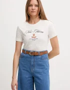 Gant Памучна тениска дамска в бежово 4202568
