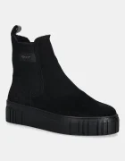 Gant Велурени боти челси Snowmont в черно с платформа с изолация 31553098