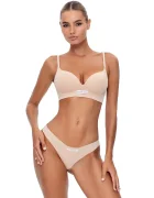 god save queens Сутиен SECOND SKIN BRA WIRE-FREE в бежово с изчистен дизайн GSQ-135-114