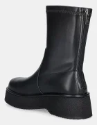 Goe Кожени боти в черно с платформа с лека изолация SS2N4142 BLACK