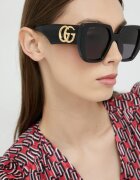 Gucci квадратни слънчеви очила дамски черни GG0956S
