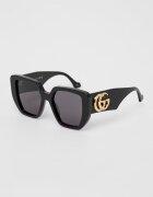 Gucci квадратни слънчеви очила дамски черни GG0956S