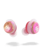 Guess Безжични слушалки Iridescent 4G Printed Logo в розово
