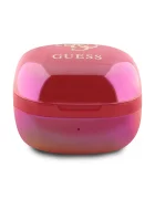 Guess Безжични слушалки Iridescent 4G Printed Logo в розово