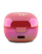 Guess Безжични слушалки Iridescent 4G Printed Logo в розово