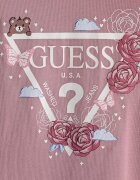 Guess блуза с дълги ръкави за деца от памук с еластан розова K6YI24 K3732