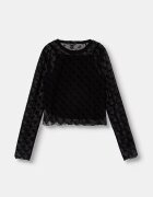 Guess блуза за деца черна с монограм J6YP02 K3743