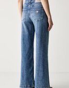 Guess дънки wide leg дамски BELLAGIO сини W6YA1C D1337