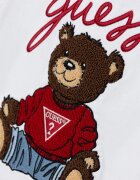 Guess Детска памучна тениска в бяло с апликация N4BI08 I3Z14