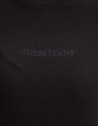 Guess Jeans блуза с дълги ръкави дамска от памук с еластан черна W4YI22 J1314