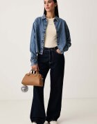 Guess Jeans блуза с дълги ръкави дамска с памук бежова W6BP05 K5470