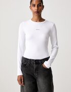 Guess Jeans блуза с дълги ръкави дамска с памук бяла W6BP05 K5470