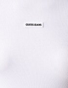 Guess Jeans блуза с дълги ръкави дамска с памук бяла W6BP05 K5470