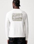 Guess Jeans блуза с дълги ръкави мъжка от памук бежова M6BI13 K5328