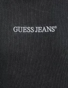 Guess Jeans Памучен суичър в черно с качулка с апликация W5BQ15 KCPR1