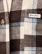 Guess Jeans риза дамска от памук бежова на каре W6BH22 W4712
