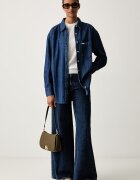 Guess Jeans риза дамска от памук синя W6YHC2 D1195