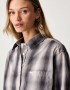Guess Jeans риза дамска от памук сива W6RH64 WH7Q1