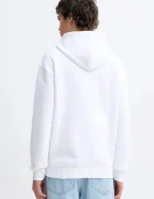 Guess Jeans Суичър мъжки в черно с качулка с апликация M4YQ23 K9V31