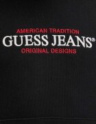 Guess Jeans Суичър в черно с качулка с апликация M4YQ23 K9V31