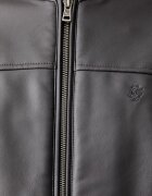 Guess Jeans яке бомбър дамско от имитация на кожа сиво W6YL01 W2525