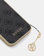 Guess кейс за телефон от имитация на кожа iPhone 16 Pro Max тъмносин GUHCP16XGF4GGR