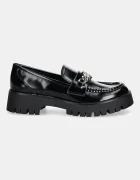Guess Мокасини ALMER в черно с платформа FLPALR ELE14