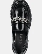 Guess Мокасини ALMER в черно с платформа FLPALR ELE14