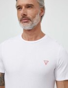 Guess Памучна тениска в бяло с изчистен дизайн M2YI36 I3Z14