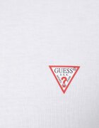 Guess Памучна тениска в бяло с изчистен дизайн M2YI36 I3Z14