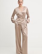 Guess Панталон KATIE в бежово с широка каройка с висока талия W6RB66 W2612