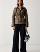 Guess преходно яке дамско от имитация на кожа JEANNE кафяво W6YL17 W2907