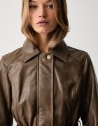 Guess преходно яке дамско от имитация на кожа JEANNE кафяво W6YL17 W2907