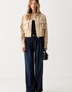 Guess преходно яке дамско с памук JULIANE бежово W6YL20 W2910