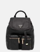 Guess Раница MANHATTAN дамска в черно малък размер с изчистен дизайн HWBG71 18310