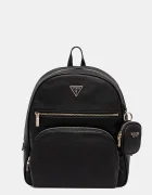 Guess Раница POWER PLAY дамска в черно голям размер с изчистен дизайн HWBG71 24350
