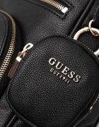 Guess Раница POWER PLAY дамска в черно голям размер с изчистен дизайн HWBG71 24350